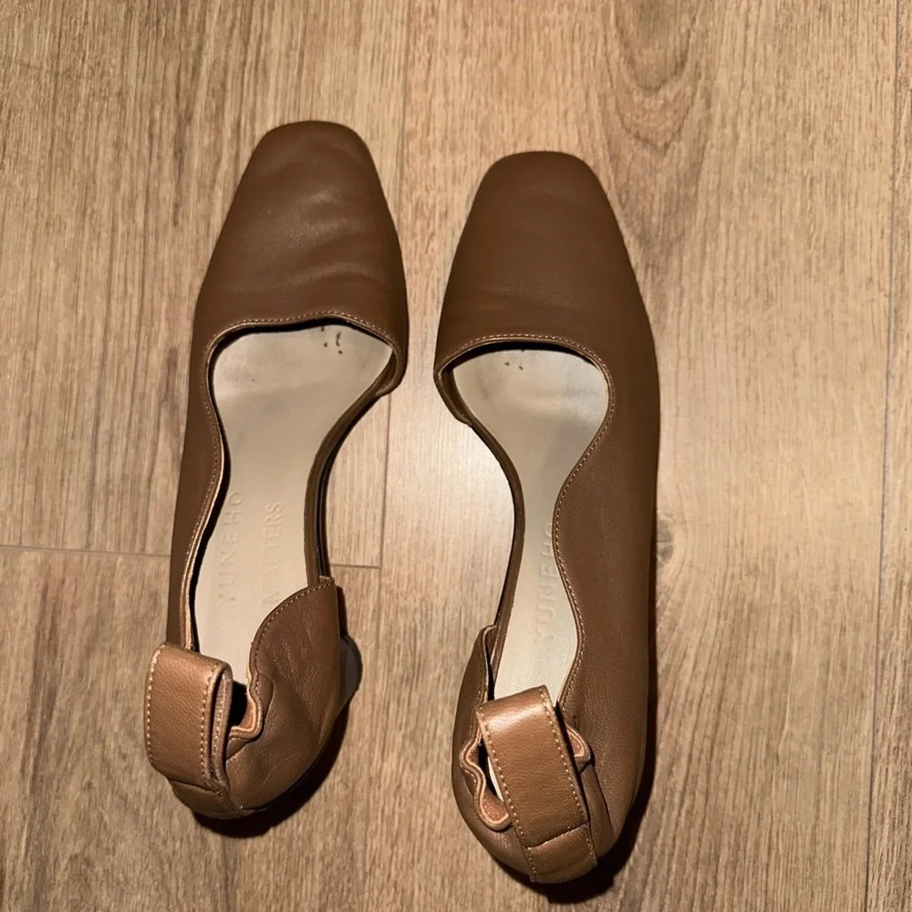 Gray Matters x Yuneho Khaki Women's Leather Shoes Size 37 1/2